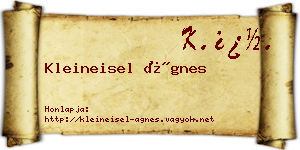 Kleineisel Ágnes névjegykártya